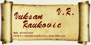 Vuksan Rauković vizit kartica